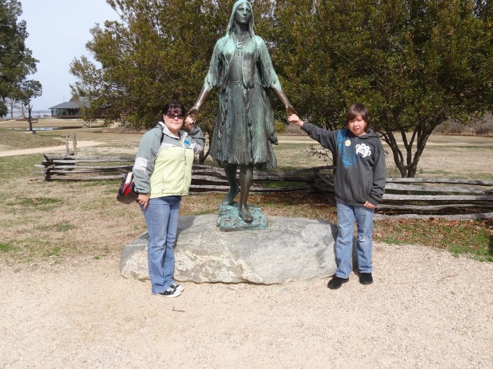 We couldn't resist a picture with Pocahantas!