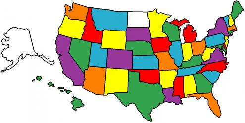 VisitedStatesMap Austin 4.2017