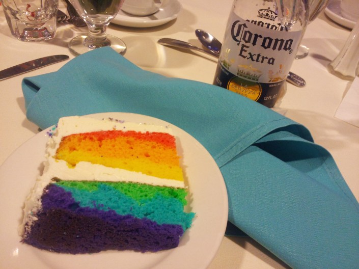 The best, moistest, most delicious LGBT cake with a cool Corona and lime.   